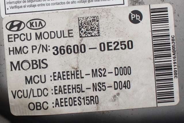 Motor power controller elbil (EPCU/PDM) til Hyundai Ioniq Electric 2016-2019 (Fase 1)  (HYUNDAI|36600-0E250|)