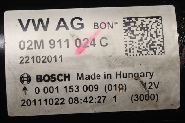 Starter diesel til VW Sharan 2010-->> (Type II)  (BOSCH|0 001 153 009|02M 911 024 C|)