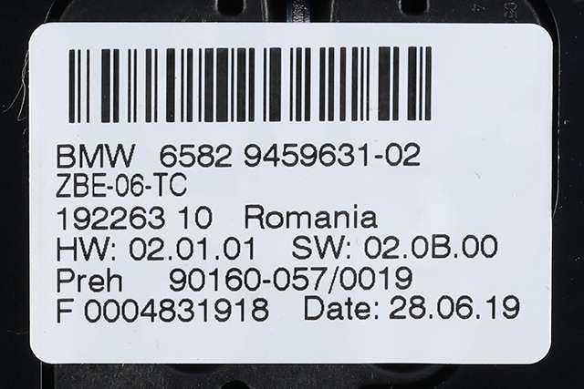 Bilstereo navigasjon betjeningspanel til BMW 5-Serie 2017-->> (G30/G31) (G30/G31) (BMW|65.82-9 459 631|)