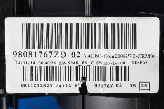 Bryter combi til Peugeot 208 2012-2019 (Type I)  (PEUGEOT|98 081767 ZD|)