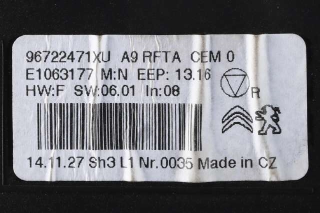 Varmeapparat betjening til Peugeot 208 2012-2019 (Type I) (PEUGEOT|96 722471 XU|)