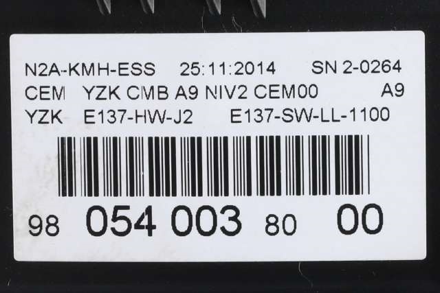 Instrumentpanel til Peugeot 208 2012-2019 (Type I) (PEUGEOT|98 054003 80|)