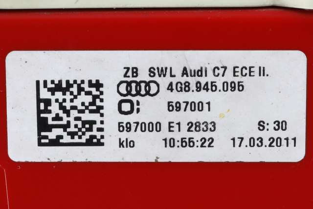 Baklykt venstre ytre til Audi A7 2010-2014 (Type I, Fase 1) (VAG|4G8 945 095|)