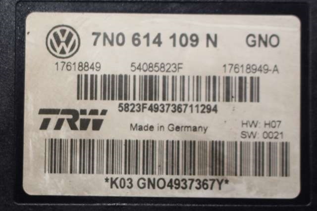 ABS sentral til VW Sharan 2010-->> (Type II) (VAG|7N0 614 109 N|)