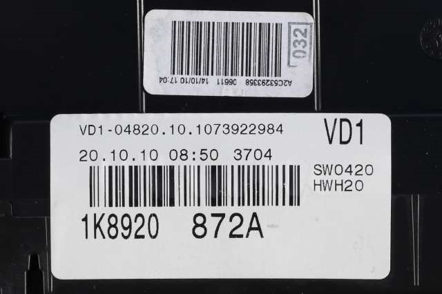 Instrumentpanel til VW Scirocco 2008-2013  (VAG|1K8 920 872 A|)