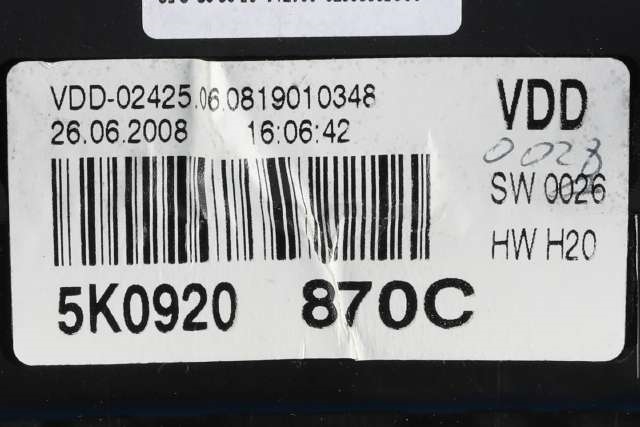 Instrumentpanel til VW Golf VI 2008-2012 (VAG|5K0 920 870 C|)