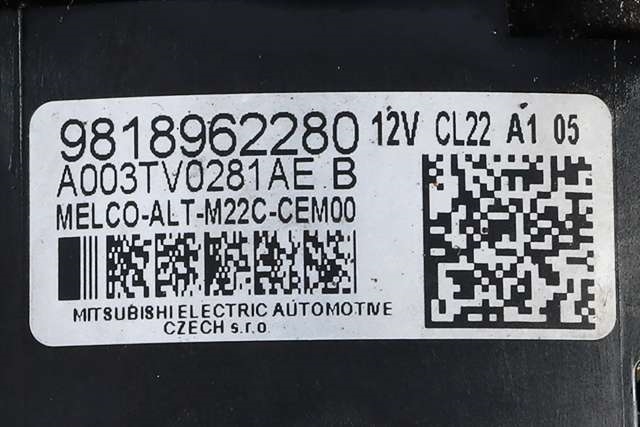 Dynamo diesel til Peugeot Partner 2019-->> (Type III) (MITSUBISHI|A003TV0281AE|98 189622 80. 12 VOLT - CL22|)