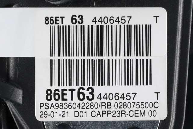 Pedal gass til Peugeot Partner 2019-->> (Type III) (PEUGEOT|98 360422 80|)