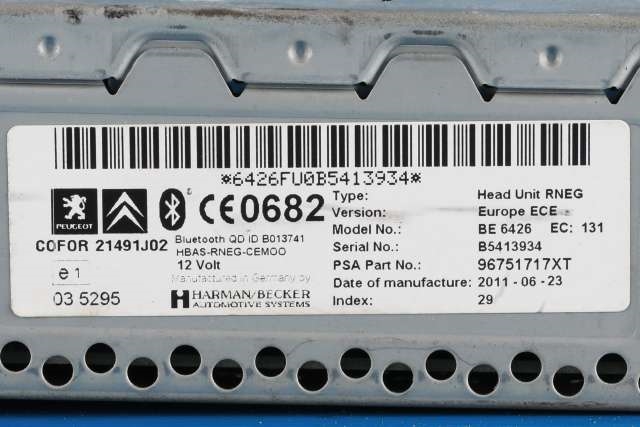 Bilstereo navigasjon til Citroën DS3 2010-2019 (CITROEN|96 751717 XT|)