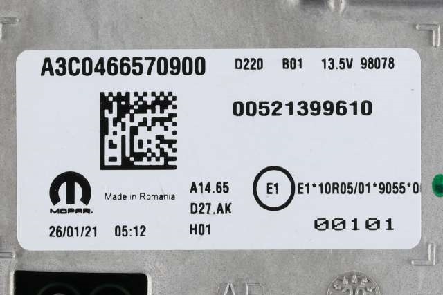 Instrumentpanel til Fiat 500 2021-->> (FIAT|00521399610|)