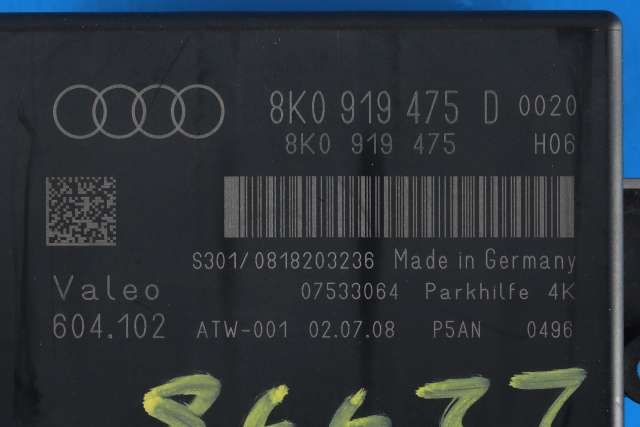 Styreenhet parkering til Audi A4 2007-2014 (Type IV) (B8) (B8) (VAG|8K0 919 475 D|)