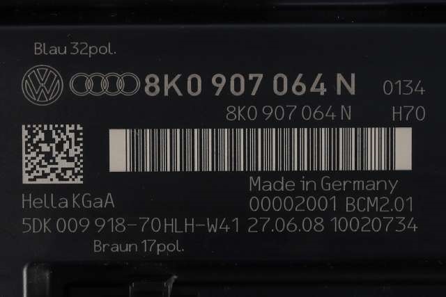 Styreenhet comfort (BCM) til Audi A4 2007-2014 (Type IV) (B8) (B8) (VAG|8K0 907 064 N|)