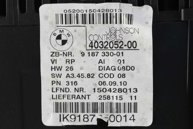 Instrumentpanel til BMW 1-Serie 2004-2011 (E81/E82/E87/E88) (E81/E82/E87/E88) (JOHNSON|4032052-00|9 187 330|)