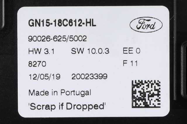 Varmeapparat betjening til Ford Puma 2019-->>  (FORD|GN15-18C612-HL|)