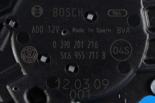 Viskermotor bakrute til VW Golf VI 2008-2012  (BOSCH|0 390 201 216|5K6 955 711 B|)