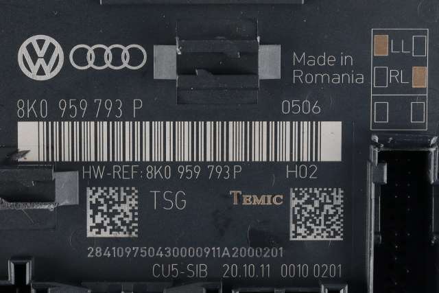 Styreenhet dør venstre foran til Audi A4, Allroad 2009-2016 (Type I) (B8) (B8) (VAG|8K0 959 793 P|)