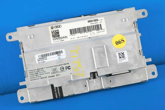 Bilstereo navigasjon skjerm til Audi A4, Allroad 2009-2016 (Type I) (B8) (B8) (VAG|8R0 919 604|)