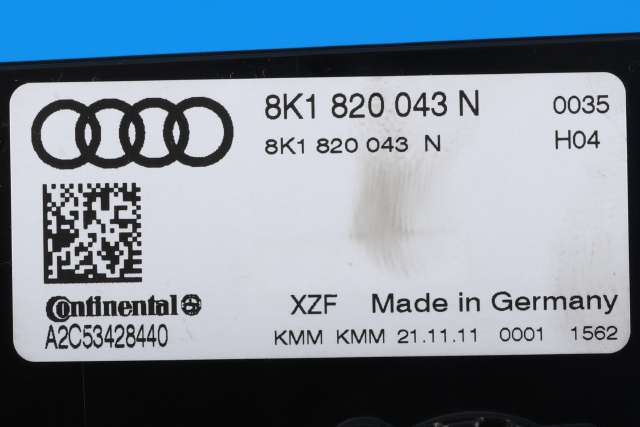 Varmeapparat betjening til Audi A4, Allroad 2009-2016 (Type I) (B8) (B8) (CONTINENT|A2C53428440|8K1 820 043 N|)