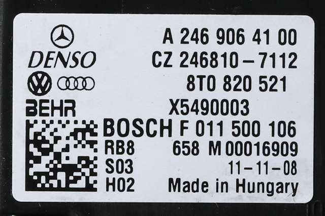 Varmeapparat motor til Audi A4, Allroad 2009-2016 (Type I) (B8) (B8) (|8T0 820 521)