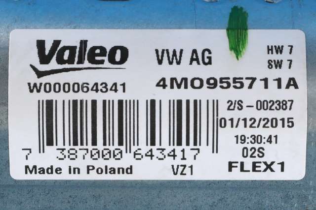 Viskermotor bakrute til Audi A4 2015-2019 (Type V, Fase 1) (B9) (B9) (VAG|4M0 955 711 A|)