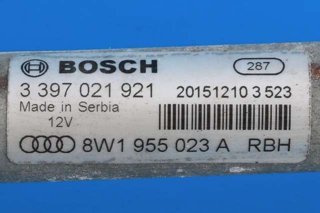 Viskermotor frontrute komplett m/overføring til Audi A4 2015-2019 (Type V, Fase 1) (B9) (B9) (VAG|8W1 955 023 A|1 397 220 692|)