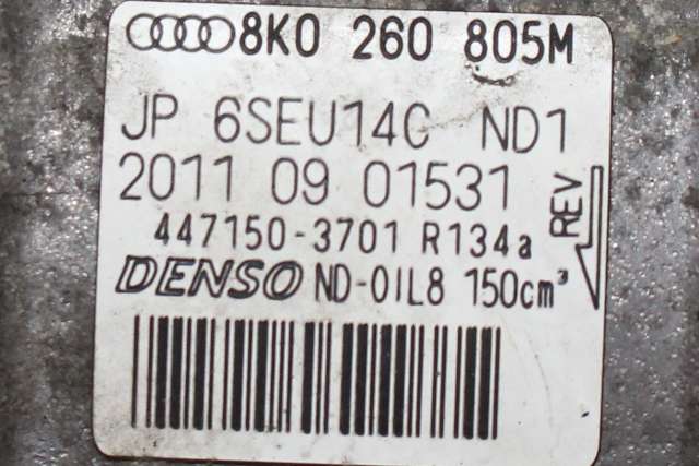 Aircondition kompressor til Audi A4, Allroad 2009-2016 (Type I) (B8) (B8) (DENSO|447150-3701|8K0 260 805 M.|)