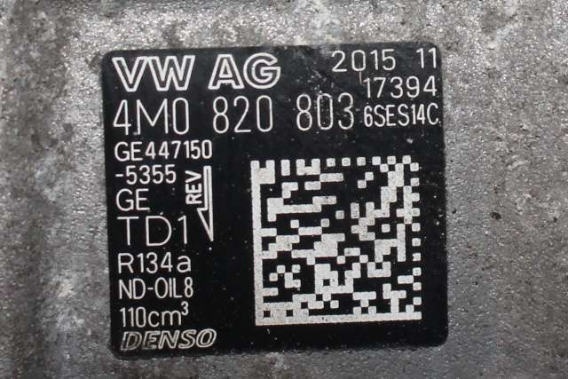 Aircondition kompressor til Audi A4 2015-2019 (Type V, Fase 1) (B9) (B9) (DENSO|447150-5355|4M0 820 803|)