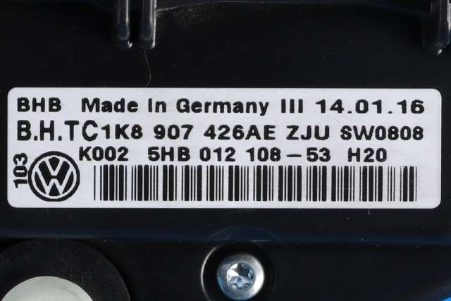 Varmeapparat betjening til VW Caddy 2015-2020 (Type III, Fase 3) (HELLA|5HB 012 108-53|1K8 907 426 AE|)