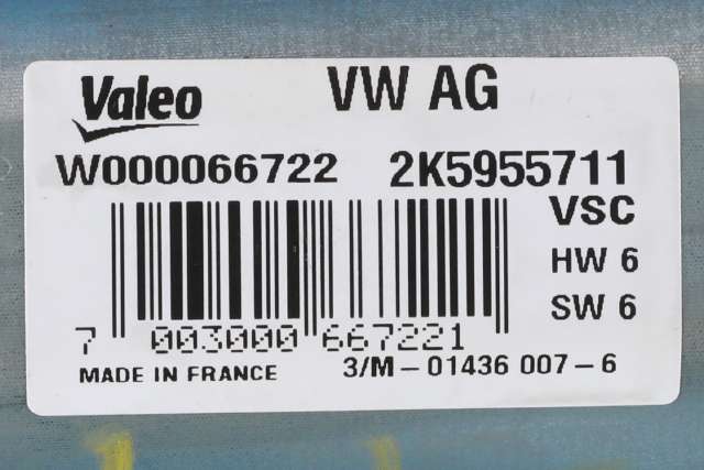 Viskermotor bakrute til VW Caddy 2015-2020 (Type III, Fase 3)  (VALEO|W000066722|2K5 955 711|)