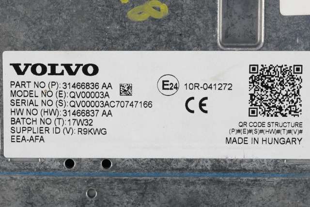 Bilstereo navigasjon skjerm til Volvo V90 / V90 CC / S90 2016-->>  (VOLVO|31466836|)