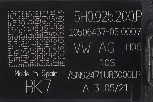 Bryter nødblink til VW Caddy 2020-->> (Type IV)  (VAG|5H0 925 200 P|)
