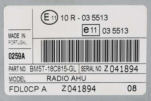 Bilstereo til Ford Focus 2011-2014 (Type III, Fase 1)  (FORD|BM5T-18C815-GL|)