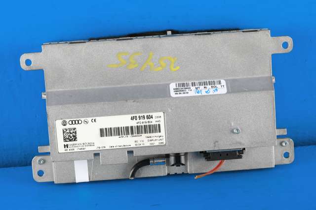 Bilstereo navigasjon skjerm til Audi A4 2007-2014 (Type IV) (B8) (B8) (VAG|4F0 919 604|)