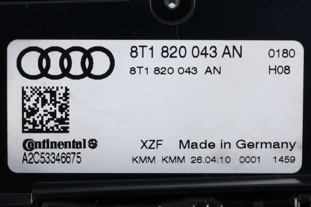 Varmeapparat betjening til Audi A4 2007-2014 (Type IV) (B8) (B8) (VAG|8T1 820 043 AN|)