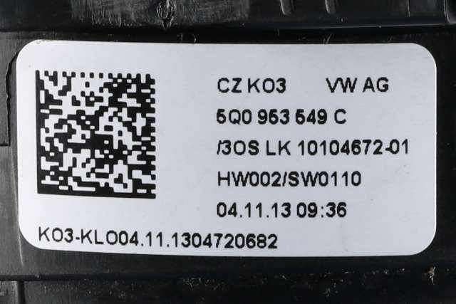 Airbag slepering til Škoda Octavia 2013-2016 (Type III, Fase 1)  (VAG|5Q0 953 549 C|)
