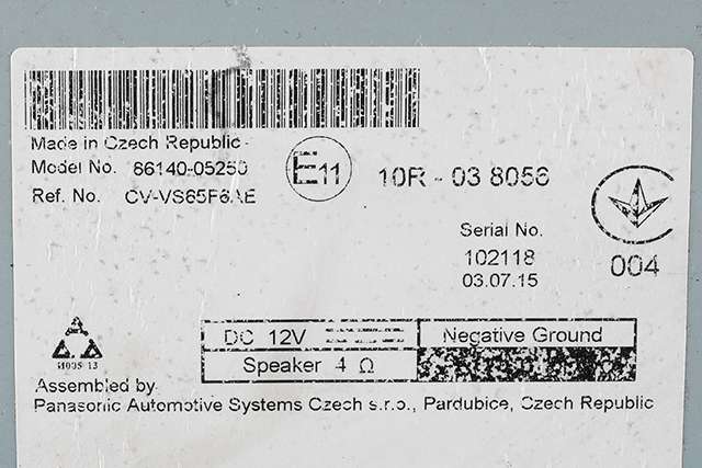 Bilstereo navigasjon til Toyota Avensis 2015-2019 (Type III, Fase 2)  (TOYOTA|86140-05250|86840-0W013|)