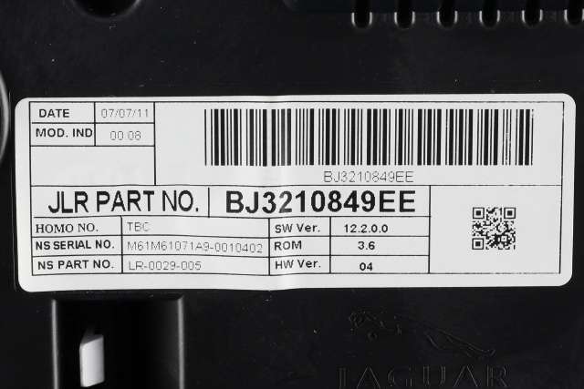 Instrumentpanel til Land Rover Range Rover, Evoque 2011-2019 (Type I)  (LAND ROVER|BJ32-10849-EE|)