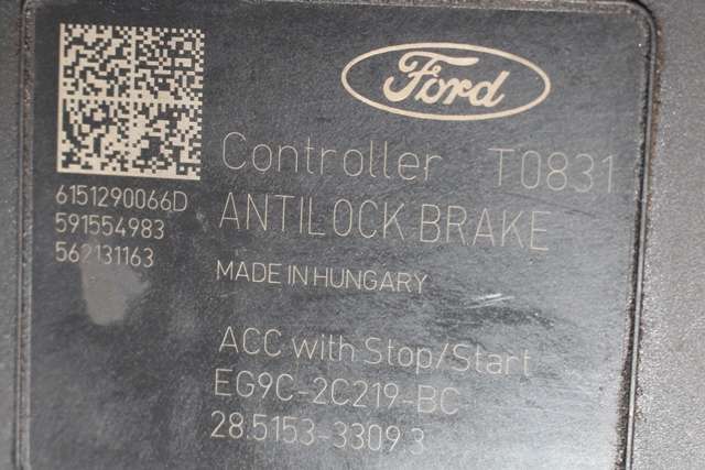 ABS sentral til Ford Mondeo 2014-2019 (Type V, Fase 1)  (FORD|EG9C-2C405-EC|EG9C-2C219-BC|)