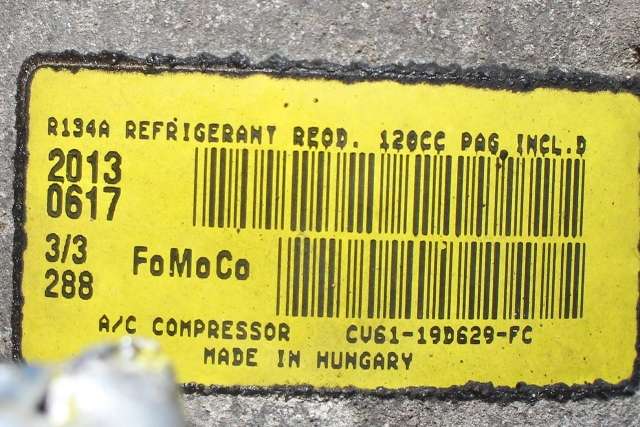 Aircondition kompressor til Ford Focus 2011-2014 (Type III, Fase 1) (FORD|CV61-19D629-FC|)