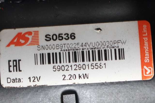 Starter diesel til Audi A7 2010-2014 (Type I, Fase 1)