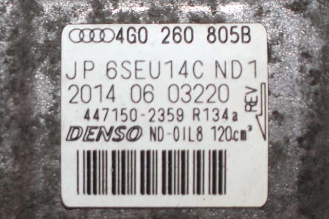 Aircondition kompressor til Audi A7 2010-2014 (Type I, Fase 1)  (DENSO|447150-2359|4G0 260 805 B|)