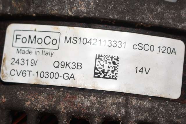 Dynamo til Ford Focus 2011-2014 (Type III, Fase 1) (DENSO|104211-3331|CV6T-10300-GA. 14 VOLT - 120 AMP|)