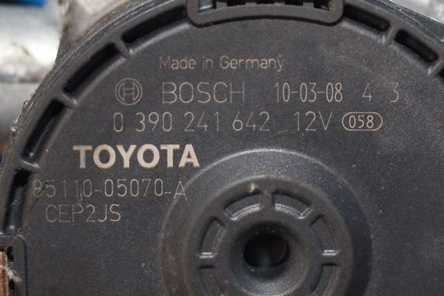 Viskermotor frontrute komplett m/overføring til Toyota Avensis 2009-2015 (Type III, Fase 1) (BOSCH|0 390 241 642|85110-05070-A|)
