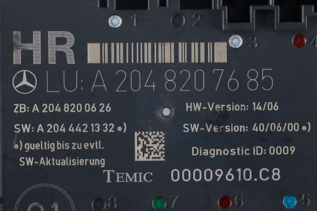 Styreenhet dør høyre bak til Mercedes C-Klasse 2007-2011 (Fase 1) (W204) (W204) (MERCEDES|A 204 820 76 85|)