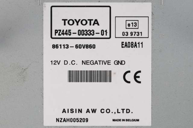 Bilstereo navigasjon til Toyota Avensis 2009-2015 (Type III, Fase 1)  (TOYOTA|PZ445-00333-01|)