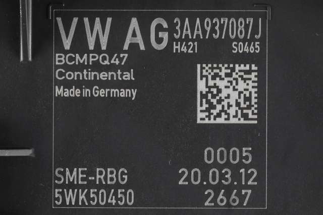 Styreenhet comfort (BCM) til VW Passat 2011-2015 (B7) (B7) (VAG|3AA 937 087 J|)