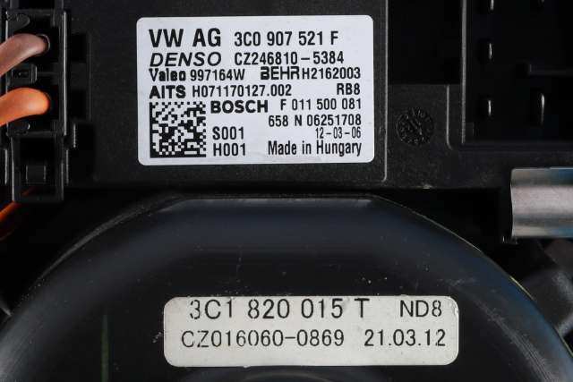 Varmeapparat motor til VW Passat 2011-2015 (B7) (B7) (VAG|3C1 820 015 T|3C0 907 521 F|)
