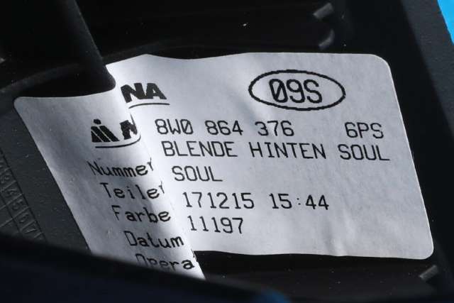 Dashbord friskluftdyse til Audi A4 2015-2019 (Type V, Fase 1) (B9) (B9) (VAG|8W0 864 376|)