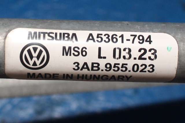Viskermotor frontrute komplett m/overføring til VW Passat 2011-2015 (B7) (B7) (VAG|3AB 055 419|)