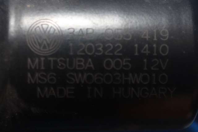 Viskermotor frontrute komplett m/overføring til VW Passat 2011-2015 (B7) (B7) (VAG|3AB 055 419|)